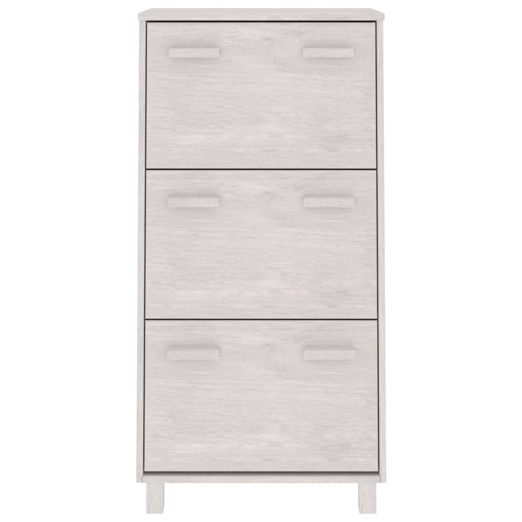 Galleria Design Shoe Cabinet HAMAR White 59.5x35x117 cm Solid Wood Pine