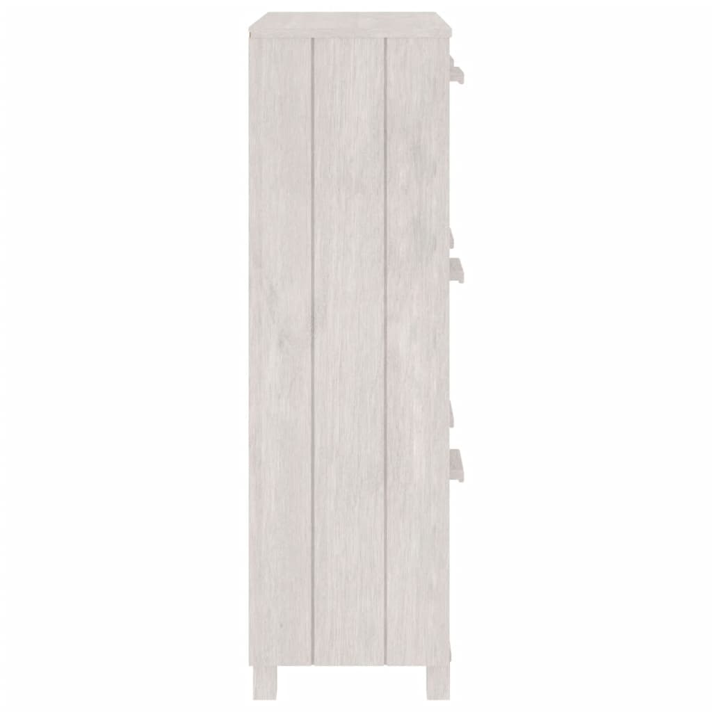 Galleria Design Shoe Cabinet HAMAR White 59.5x35x117 cm Solid Wood Pine