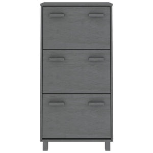 Galleria Design Shoe Cabinet HAMAR Dark Grey 59.5x35x117 cm Solid Wood Pine