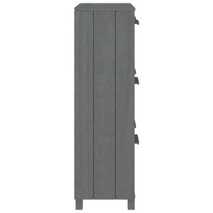 Galleria Design Shoe Cabinet HAMAR Dark Grey 59.5x35x117 cm Solid Wood Pine