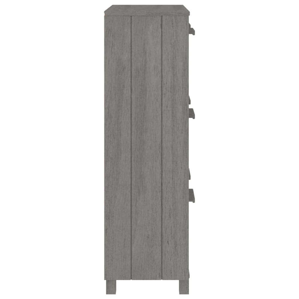 Galleria Design Shoe Cabinet HAMAR Light Grey 59.5x35x117 cm Solid Wood Pine