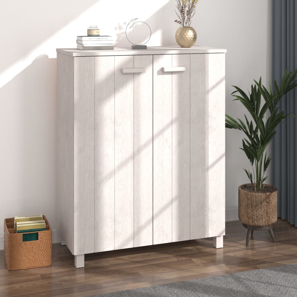 Galleria Design Shoe Cabinet HAMAR White 85x40x108 cm Solid Wood Pine