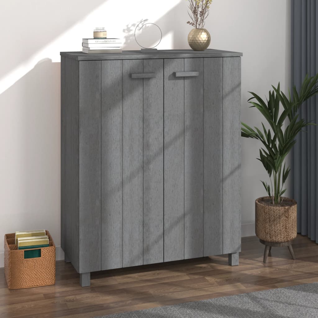 Galleria Design Shoe Cabinet HAMAR Dark Grey 85x40x108 cm Solid Wood Pine