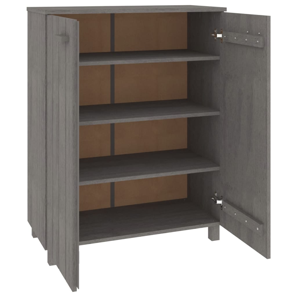 Galleria Design Shoe Cabinet HAMAR Light Grey 85x40x108 cm Solid Wood Pine
