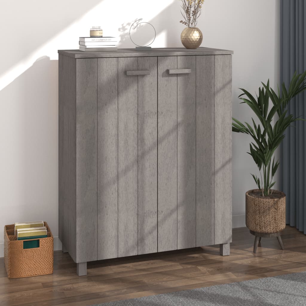 Galleria Design Shoe Cabinet HAMAR Light Grey 85x40x108 cm Solid Wood Pine