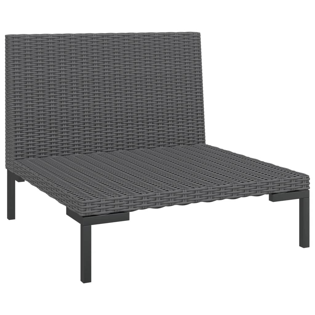 Galleria Design Garden Sofas 2pcs with Cushions Half Round Poly Rattan