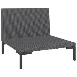 Galleria Design Garden Sofas 2pcs with Cushions Half Round Poly Rattan