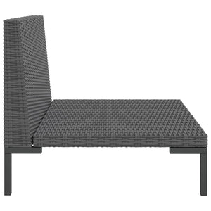 Galleria Design Garden Sofas 2pcs with Cushions Half Round Poly Rattan