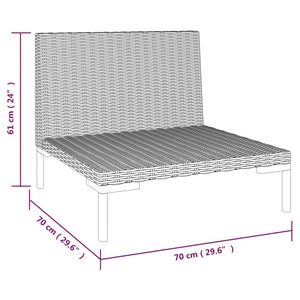 Galleria Design Garden Sofas 2pcs with Cushions Half Round Poly Rattan