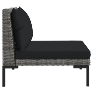 Galleria Design Garden Sofas 3pcs with Cushions Half Round Poly Rattan