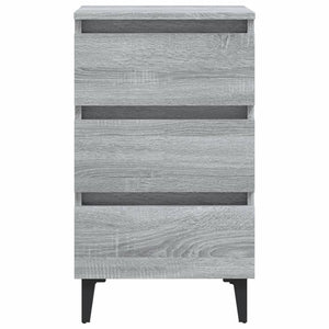 Galleria Design Bed Cabinet with Metal Legs Grey Sonoma 40x35x69 cm
