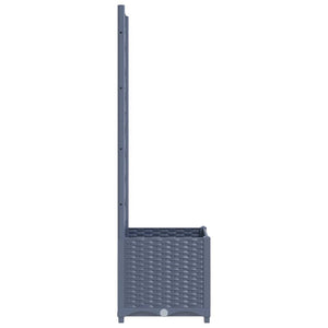Galleria Design Garden Planter with Trellis Blue Grey 120x40x136 cm PP