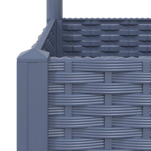 Galleria Design Garden Planter with Trellis Blue Grey 120x40x136 cm PP