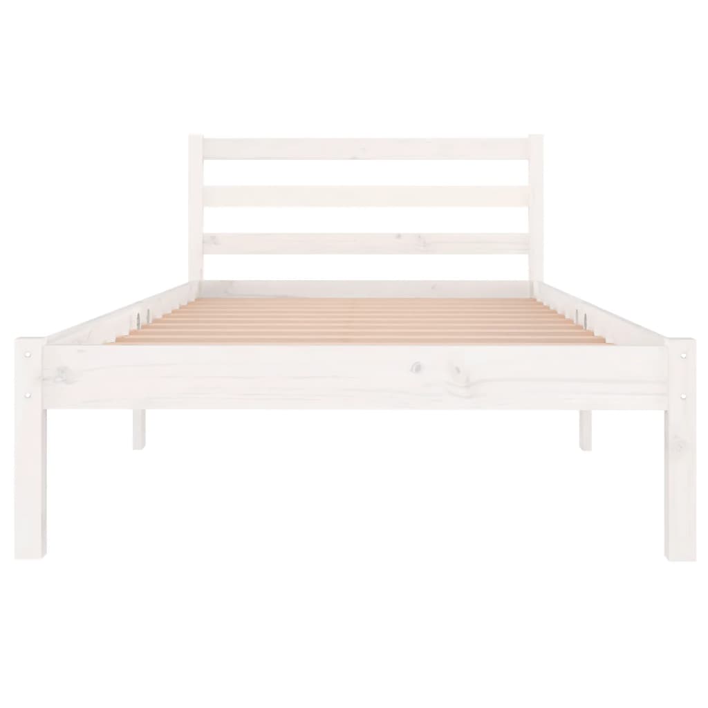 Galleria Design Bed Frame without Mattress Solid Wood Pine 90x200cm White