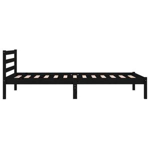 Galleria Design Bed Frame without Mattress Solid Wood Pine 90x200cm Black