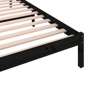 Galleria Design Bed Frame without Mattress Solid Wood Pine 90x200cm Black
