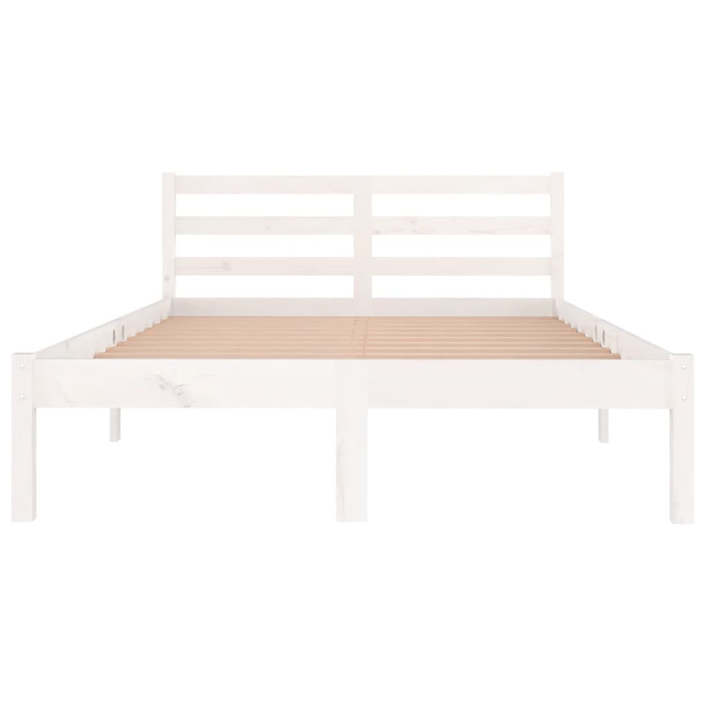 Galleria Design Bed Frame without Mattress Solid Wood Pine 120x200cm White