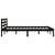 Galleria Design Bed Frame without Mattress Solid Wood Pine 120x200cm Black