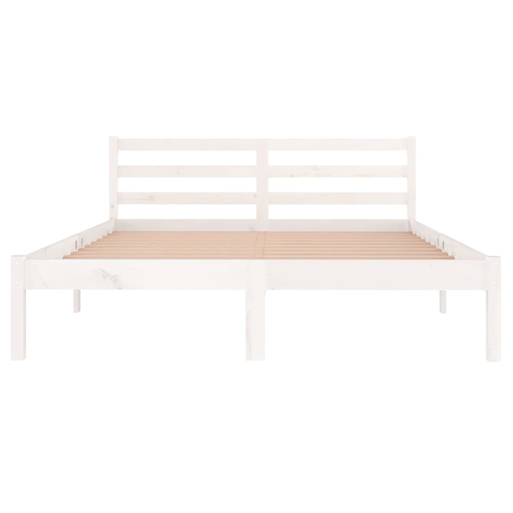 Galleria Design Bed Frame without Mattress Solid Wood Pine 140x200cm White