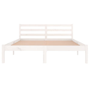Galleria Design Bed Frame without Mattress Solid Wood Pine 140x200cm White