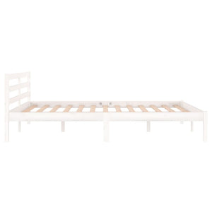 Galleria Design Bed Frame without Mattress Solid Wood Pine 140x200cm White
