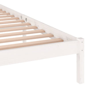 Galleria Design Bed Frame without Mattress Solid Wood Pine 140x200cm White
