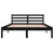 Galleria Design Bed Frame without Mattress Solid Wood Pine 140x200cm Black