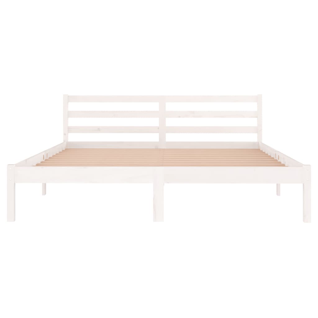 Galleria Design Bed Frame without Mattress Solid Wood Pine 160x200cm White