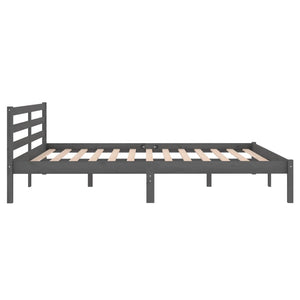 Galleria Design Bed Frame without Mattress Solid Wood Pine 160x200cm Grey