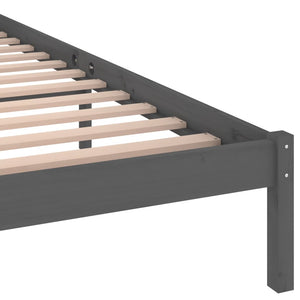 Galleria Design Bed Frame without Mattress Solid Wood Pine 160x200cm Grey