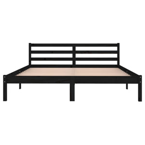 Galleria Design Bed Frame without Mattress Solid Wood Pine 160x200cm Black
