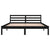 Galleria Design Bed Frame without Mattress Solid Wood Pine 160x200cm Black