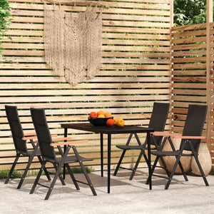 Galleria Design 7 Piece Garden Dining Set Black