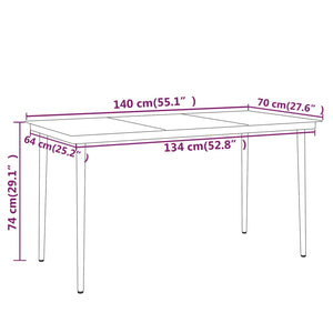 Galleria Design 7 Piece Garden Dining Set Black
