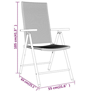 Galleria Design 7 Piece Garden Dining Set Black