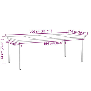 Galleria Design 7 Piece Garden Dining Set Black