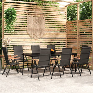 Galleria Design 7 Piece Garden Dining Set Black