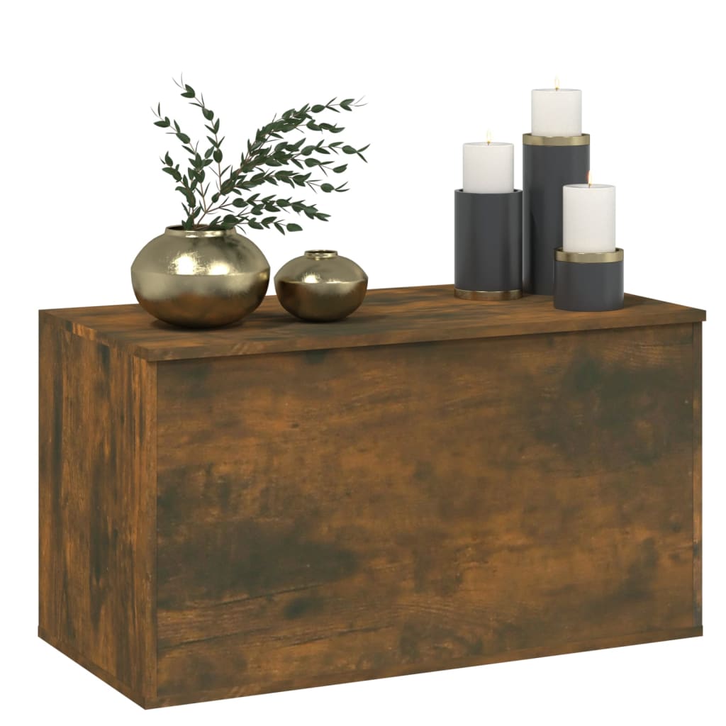 Galleria Design Storage Chest Smoked Oak 84x42x46 cm Engineered Wood