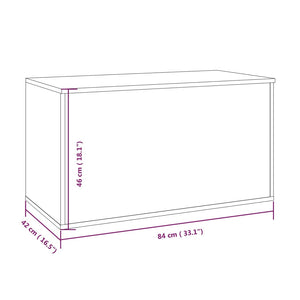 Galleria Design Storage Chest Smoked Oak 84x42x46 cm Engineered Wood