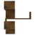 Galleria Design Wall Corner Shelves 2 pcs Smoked Oak 40x40x50 cm Engineered Wood