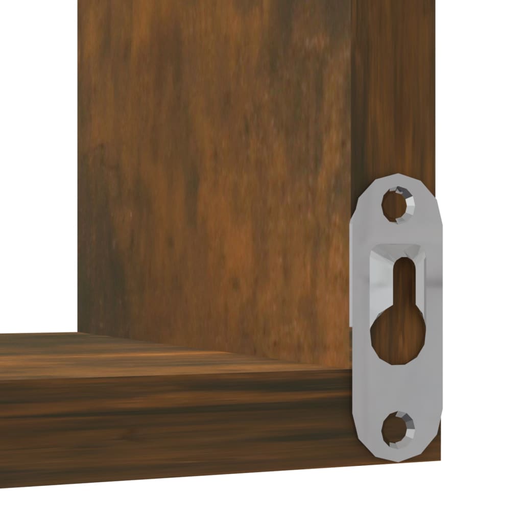 Galleria Design Wall Corner Shelves 2 pcs Smoked Oak 40x40x50 cm Engineered Wood