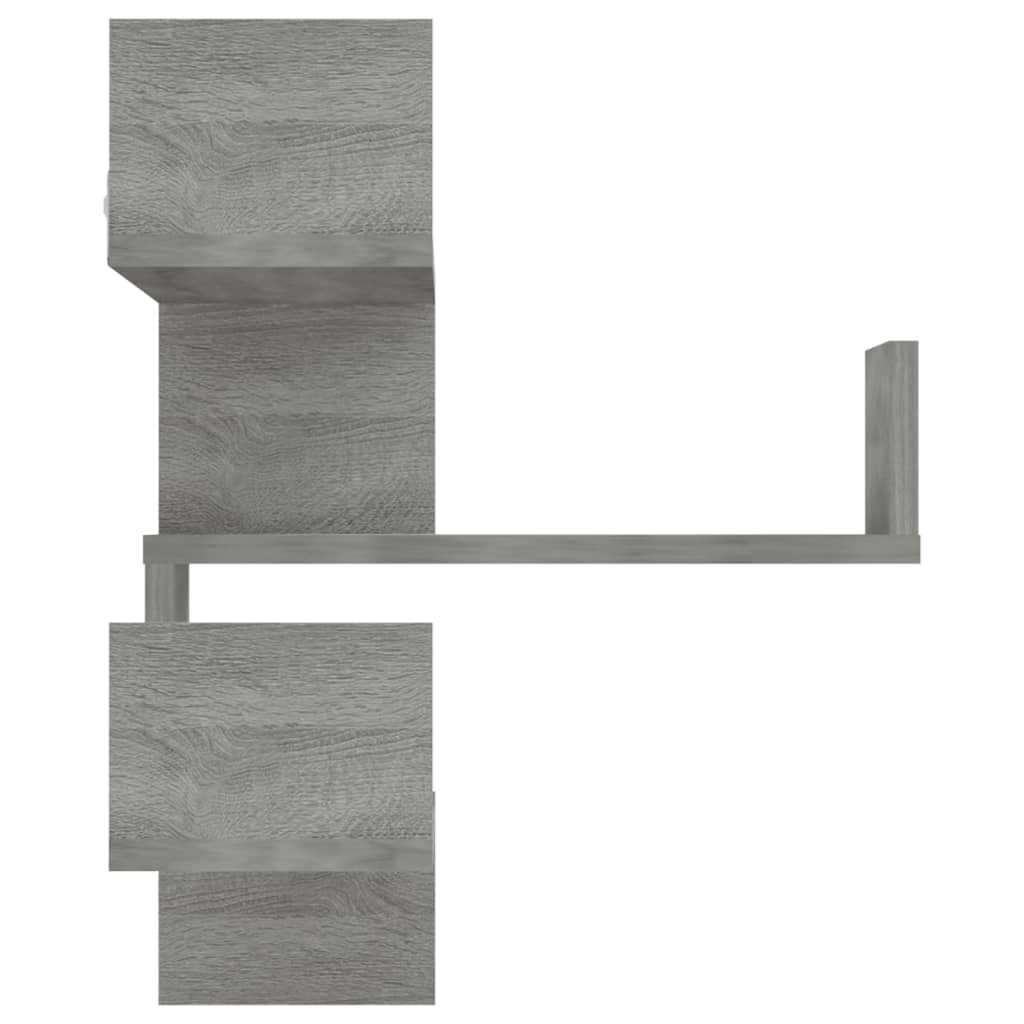 Galleria Design Wall Corner Shelves 2 pcs Grey Sonoma 40x40x50 cm Engineered Wood