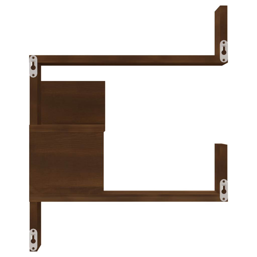 Galleria Design Wall Corner Shelf Brown Oak 40x40x50 cm Engineered Wood