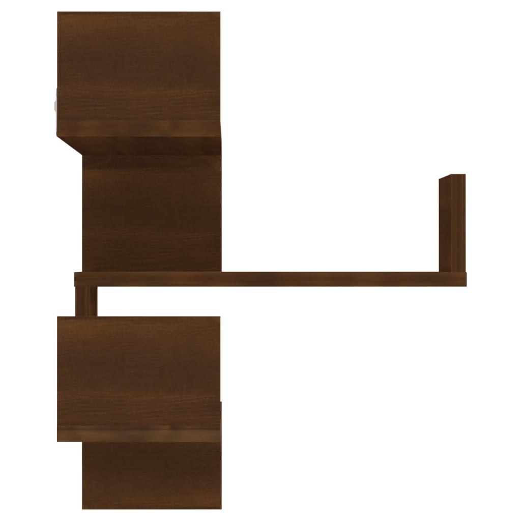 Galleria Design Wall Corner Shelves 2 pcs Brown Oak 40x40x50 cm Engineered Wood
