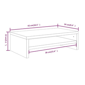 Galleria Design Monitor Stand Grey Sonoma 42x24x13 cm Engineered Wood