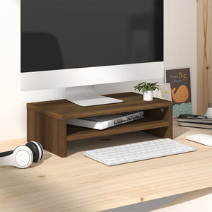 Galleria Design Monitor Stand Brown Oak 42x24x13 cm Engineered Wood
