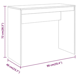Galleria Design Desk Brown Oak 90x40x72 cm Engineered Wood