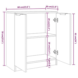 Galleria Design Sideboard Black 60x30x70 cm Engineered Wood
