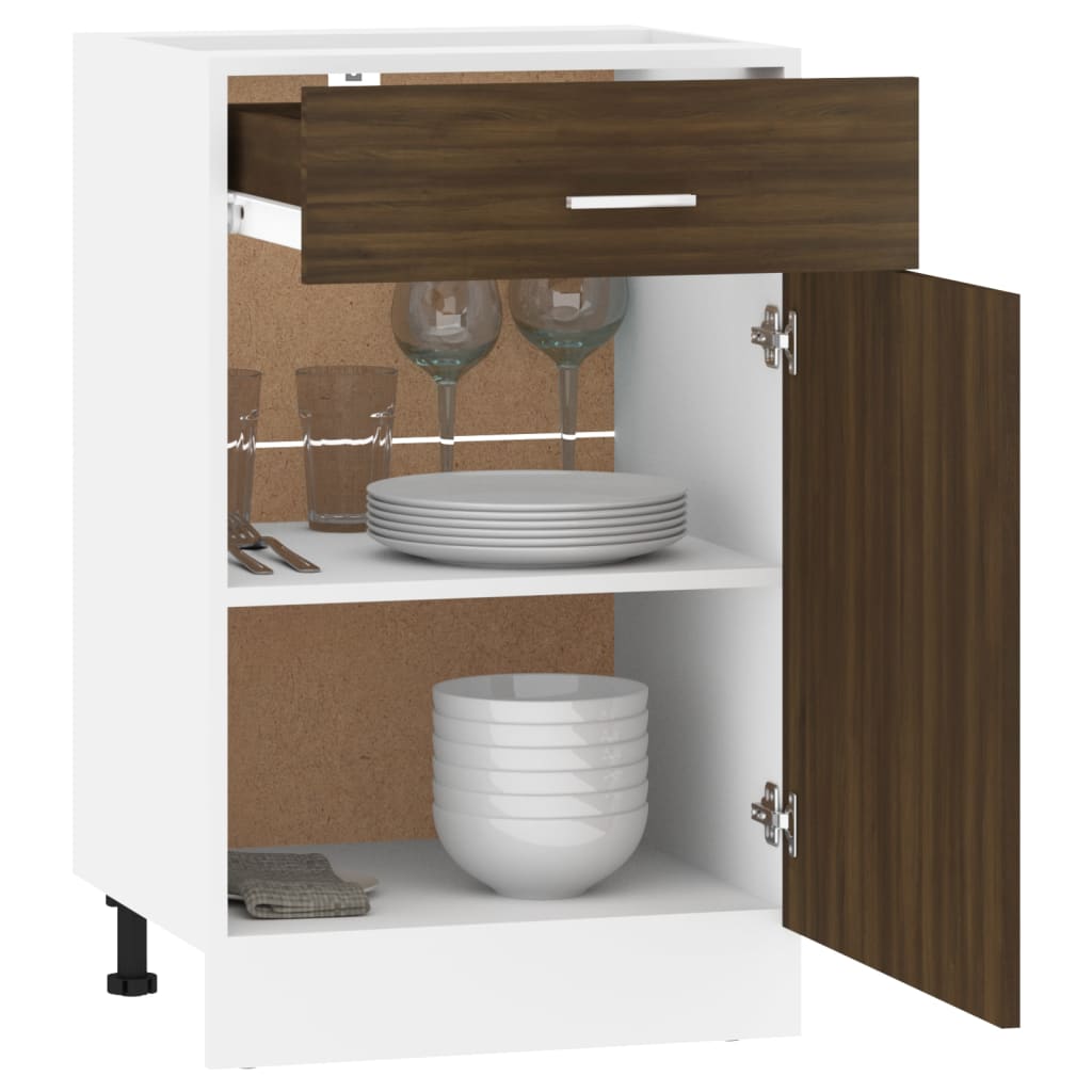 Galleria Design Drawer Bottom Cabinet Lyon Brown Oak 50x46x81.5 cm Engineered Wood