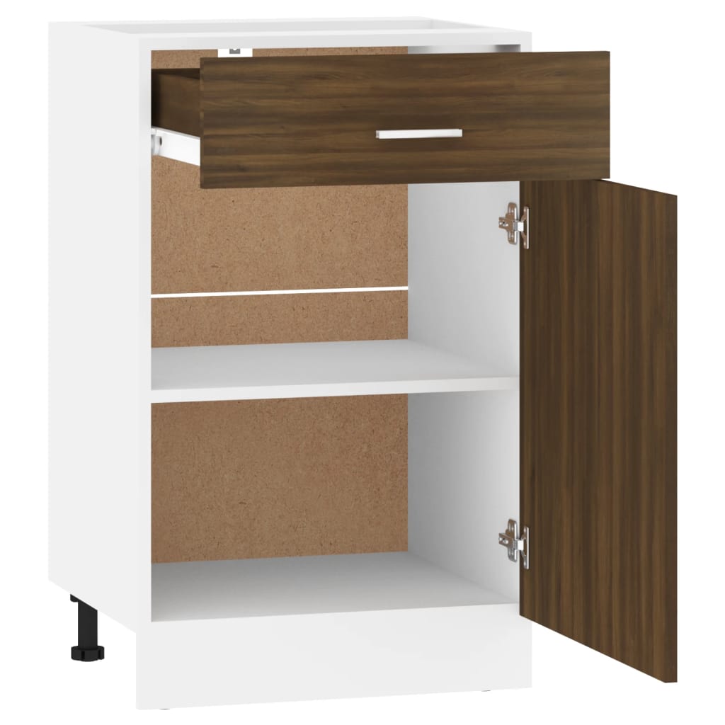 Galleria Design Drawer Bottom Cabinet Lyon Brown Oak 50x46x81.5 cm Engineered Wood